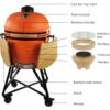 25" Burnt-Carbon Kamado Barbecue - Image 10